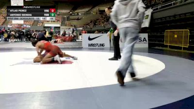 Schoolboys - 105 lbs 1st Place Match - Antonio Mendia, Poway Wrestling vs Atlas Perez, Valley Vandals Wrestling Club