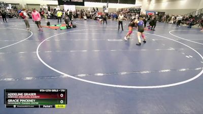 170 lbs Cons. Semi - Gracie Pinckney, McDominate Training Center vs Addeline Graser, Nebraska Wrestling Academy