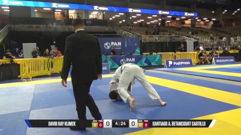 Santiago A. Betancourt Castillo vs David Ray Klimek 2025 Pan Jiu Jitsu IBJJF Championship