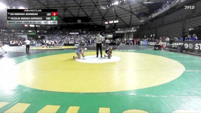 Girls 3A 110 lbs Cons. Round 3 - Yocelin Jimenez Espinoza, Federal Way (Girls) vs Za`Kieviah Johnson, Lincoln (Tacoma) (Girls)