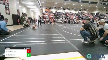 46 lbs Quarterfinal - Knox Perkins, Tahlequah Wrestling Club vs Achilles Davie, Salina Wrestling Club