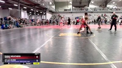 124 lbs Round 2 - Dana Weathers, Missouri vs Kylie Dunn, MO West Championship Wrestling Club