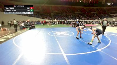 5A Boys 113 lbs Cons. Round 2 - A.J. Perez, Crater Boys vs Drew Lucas, Hood River Valley Boys