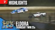 Twin 25s Highlights | 2024 World 100 Thursday Prelim at Eldora Speedway