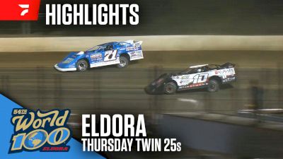 Twin 25s Highlights | 2024 World 100 Thursday Prelim at Eldora Speedway