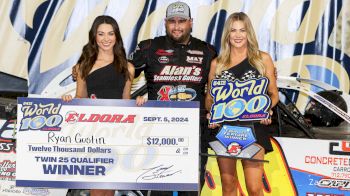 Ryan Gustin Reacts After Reaching Eldora's Victory Lane For First Time On World 100 Thursday