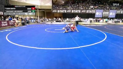 Boys 1A 215 lbs Champ. Round 2 - Sam Smith, Castle Rock vs Zachary McKnight, Life Christian Academy