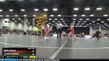 122 lbs Semifinal - Carissa Qureshi, CA vs Rose Kaplan, IN