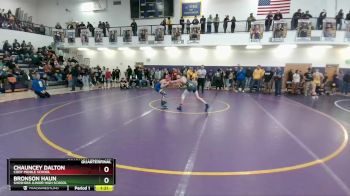 105 lbs Quarterfinal - Bronson Haun, Shoshoni Junior High School vs Chauncey Dalton, Cody Middle School