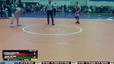 3 - 132 lbs Quarterfinal - Ethan Register, Warren County vs Jesse Miller, Broadway HS