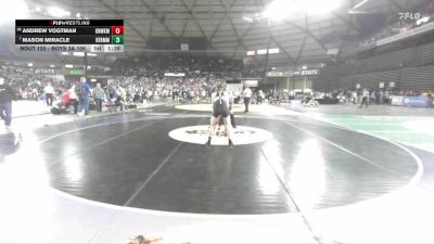 Boys 3A 106 lbs Champ. Round 2 - Mason Miracle, Hermiston vs Andrew Vogtman, Kennewick