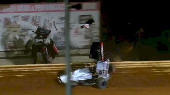 Devon Borden Tumbles Over The Wall At Port Royal Speedway