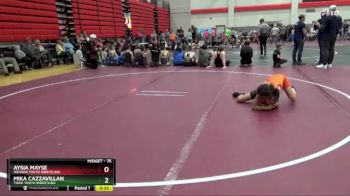 75 lbs Round 1 - Aysia Mayse, Weaver Youth Wrestling vs Mika Cazzavillan, Tiger Youth Wrestling