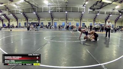 165 lbs Cons. Round 5 - Ryan Vigil, Virginia Military Institute vs Damon Michaels, Unattached-Edinboro