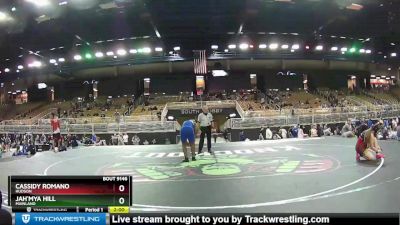 155 lbs Quarterfinal - Cassidy Romano, Hudson vs Jah`Mya Hill, Mainland