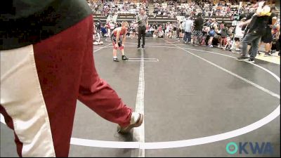 67 lbs Quarterfinal - Takoda Owen, ARDMORE TAKEDOWN CLUB vs Wyatt Davis, Del City Little League Wrestling