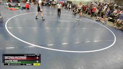 150 lbs Cons. Round 2 - Hunter Peek, JC Youth Wrestling Club vs Matthias Hautzinger, Beat The Streets Chicago-Midway