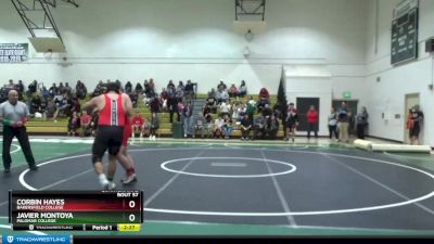 285 lbs Quarterfinal - Javier Montoya, Palomar College vs Corbin Hayes, Bakersfield College