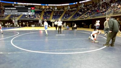 100 lbs Round Of 16 - Lucas Russo, Shikellamy vs Parker Adkins, Saegertown