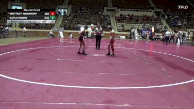 1-5A 120 Champ. Round 1 - Layla Poore, Cleburne County vs Brittney Woodrow, Saks Sr