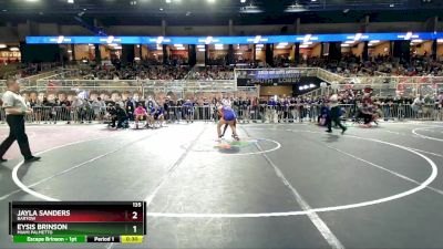 135 lbs Cons. Semi - Eysis Brinson, Miami Palmetto vs Jayla Sanders, Bartow