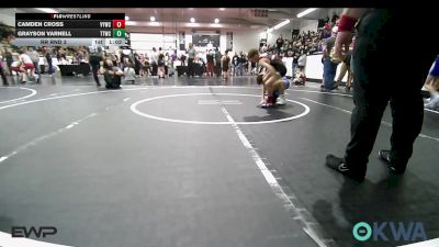 76 lbs Rr Rnd 3 - Camden Cross, Verdigris Youth Wrestling vs Grayson Varnell, Team Tulsa Wrestling Club