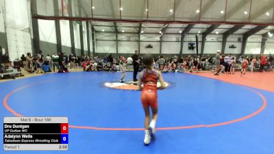 51.8-54 lbs Champ. Round 3 - Dru Dunigan, UP Outlaw WC vs Adalynn Wells, Takedown Express Wrestling Club