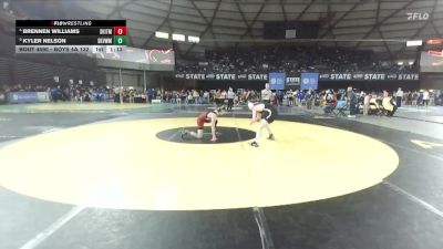 Boys 4A 132 lbs Quarterfinal - Kyler Nelson, Skyview vs Brennen Williams, South Kitsap