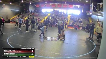 72 lbs Round 3 - Kaliber Few, Turner Takedown Club vs Mack Dickey, Junior MatDog Wrestling Club