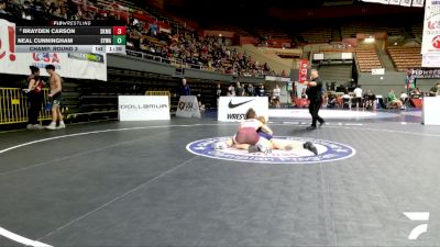 Junior Boys - 150 lbs Champ. Round 3 - Brayden Carson, Sunkist Kids Monster Garage vs Neal Cunningham, Santa Ynez Wrestling Academy