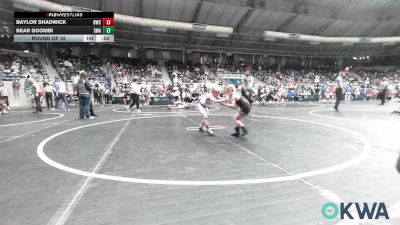 46 lbs Round Of 32 - Baylor Shadwick, Berryhill Wrestling Club vs Bear Goombi, Shelton Wrestling Academy