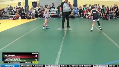 70 9U Cons. Round 3 - Miles Maes, X-Factor Elite Wrestling vs Maverick Miner, Westfield Razorbacks Wrestling