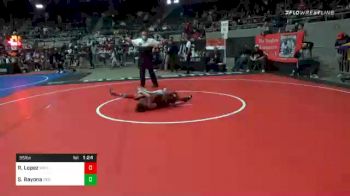 55 lbs Quarterfinal - Roman Lopez, Whitted Trained vs Slate Bayona, Red Wave Wrestling