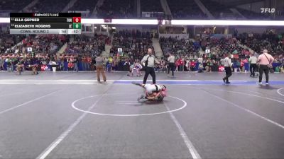 65 lbs Cons. Round 2 - Ella Gepner, Tonganoxie vs Elizabeth Rogers, Lawrence Elite