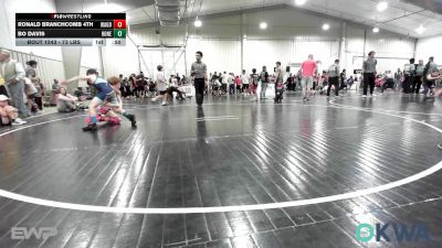 73 lbs Consi Of 4 - Ronald Branchcomb 4th, Wagoner Takedown Club vs Bo Davis, Honey Badgers Wrestling Club