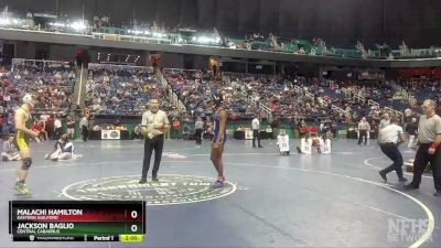 3A 132 lbs Quarterfinal - Jackson Baglio, Central Cabarrus vs Malachi Hamilton, Eastern Guilford