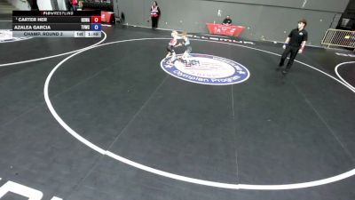 49 lbs Champ. Round 3 - Carter Her, Red Star Wrestling Academy vs Azalea Garcia, The Valley Wrestling Club