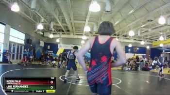 150 lbs Round 5 (8 Team) - Luis Fernandez, Greasers vs Koen Falk, Griffin Fang