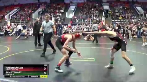 102 lbs Semis & 1st Wrestleback (8 Team) - Mason Saylor, Lowell Red vs Sam Stewart, Clinton