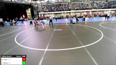 Girls 5th - 6th grade - 107 Champ. Round 2 - Adeline Voss, Team Valley Wrestling Club vs Piper Bailey, Sebolt Wrestling Academy