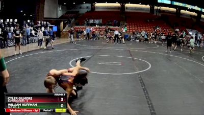 76 lbs Round 3 (6 Team) - Cyler Gilmore, Dayton Bandits vs William Huffman, Silo WC