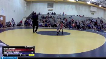 40 lbs Quarterfinal - Gage Barker, Rhyno Academy Of Wrestling vs Matthew Parrish, Contenders Wrestling Academy