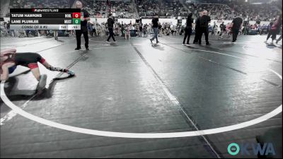 64 lbs Consi Of 8 #2 - Tatum Hawkins, Noble Takedown Club vs Lane Plumlee, Mustang Bronco Wrestling Club