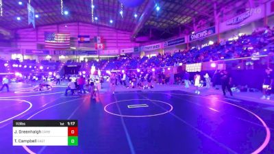 113 lbs Quarterfinal - Jantz Greenhalgh, Carbon WC vs Tayvin Campbell, Eastside United