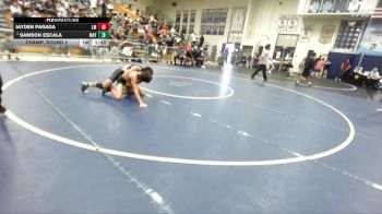 126 lbs Champ. Round 2 - Jayden Parada, La Mirada vs Samson Escala, Mayfair