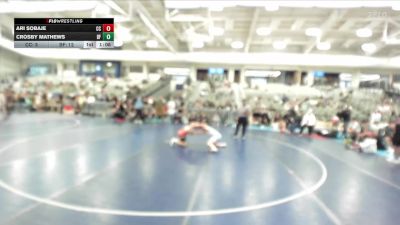 92 lbs Quarterfinals (8 Team) - Crosby Mathews, Black Fox vs Ari Sobaje, Cali Club
