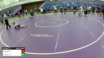 10U Boys - 71 lbs Cons. Round 5 - Gavin Bosco, Ohio vs Logan Buck, Bad Karma Wrestling Club