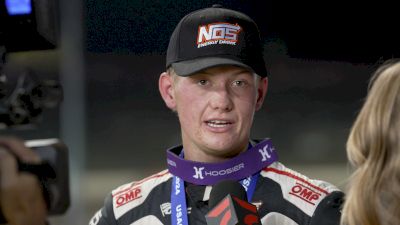 Daison Pursley Reacts After Friday USAC Midget Win At Eldora 4-Crown Nationals