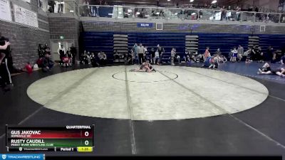 75 lbs Quarterfinal - Gus Jakovac, Homedale WC vs Rusty Caudill, Priest River Wrestling Club