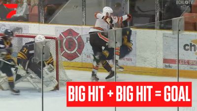 Highlight: Trail Smoke Eaters' Evan Sundar Scores Goal After Two Massive Hits Behind The Net